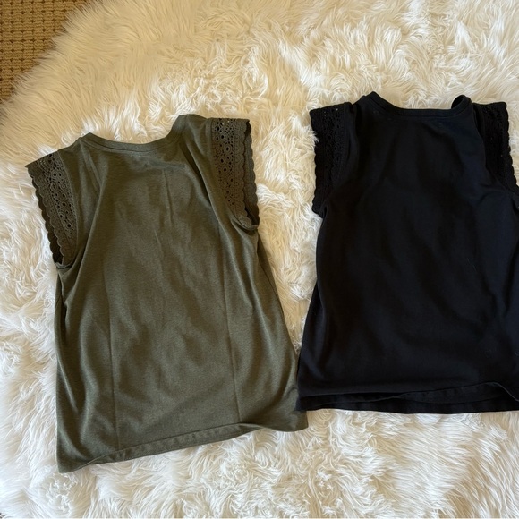 LOFT Black and Olive Tops Bundle of TWO - Picture 2 of 5